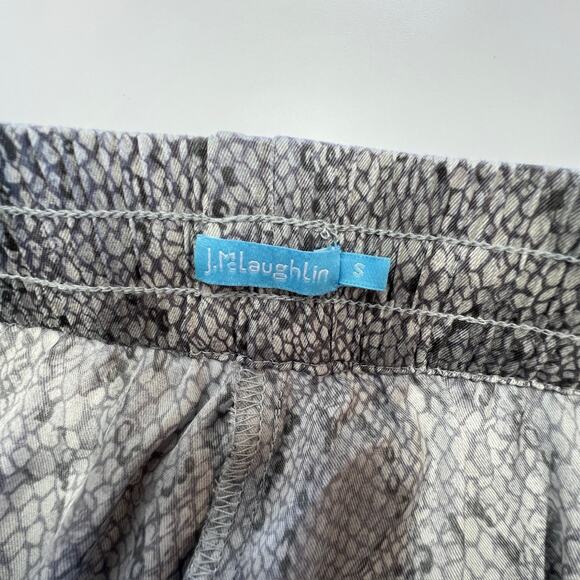 J McLaughlin Pants Womens Small Snakeskin Print Drawstring Lightweight Lounge - Picture 3 of 8